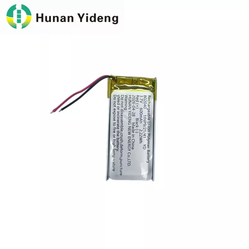802040 600mAh dobíjecí baterie pro hlasový záznamník a elektrické hračky