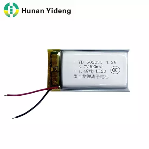 602035 3.7v 400mAh Lithium Ion Battery for Smart Sofa